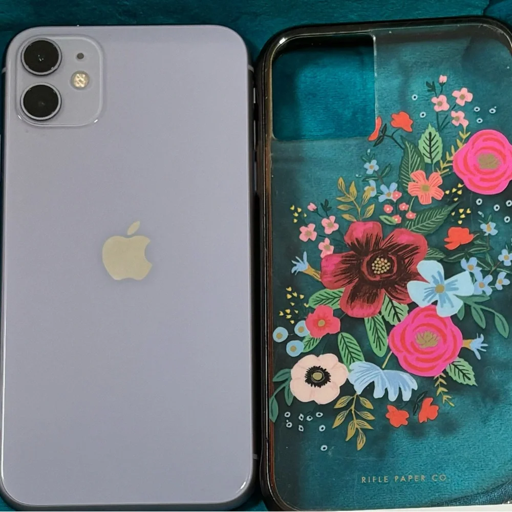 Apple iPhone 11 64GB Unlocked Purple Color with Decorative Case